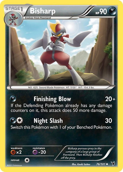 Bisharp (76) trading card from Noble Victories Bisharp (76) - Noble Victories Pokémon trading card