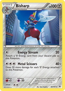 Bisharp (82) - Noble Victories (NVI) #82/101 - Holo Rare Pokémon Trading Card