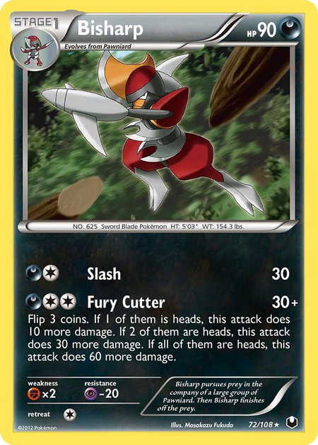 Bisharp (72) - Dark Explorers Pokémon trading card