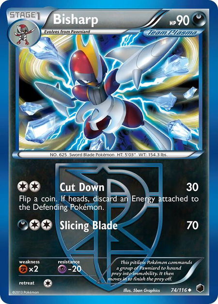 Bisharp (Team Plasma) (74) - Plasma Freeze Pokémon trading card