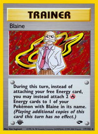 Blaine (17) - Gym Challenge (G2) #017/132 - Holo Rare Pokémon Trading Card