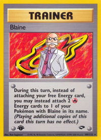Blaine (100) - Gym Challenge (G2) #100/132 - Rare Pokémon Trading Card