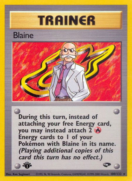 Blaine (100) - Gym Challenge Pokémon trading card