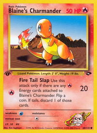 Blaine's Charmander - Gym Challenge (G2) #060/132 - Common Pokémon Trading Card