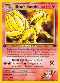Blaine's Ninetales - Gym Challenge (G2) #021/132 - Rare Pokémon Trading Card