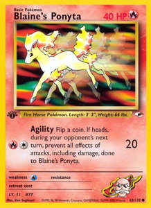 Blaine's Ponyta - Gym Heroes (G1) #063/132 - Common Pokémon Trading Card