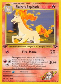 Blaine's Rapidash - Gym Challenge (G2) #033/132 - Uncommon Pokémon Trading Card