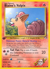 Blaine's Vulpix - Gym Heroes (G1) #065/132 - Common Pokémon Trading Card