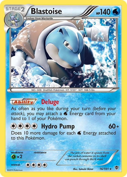 Blastoise trading card from Plasma Blast Blastoise - Plasma Blast Pokémon trading card