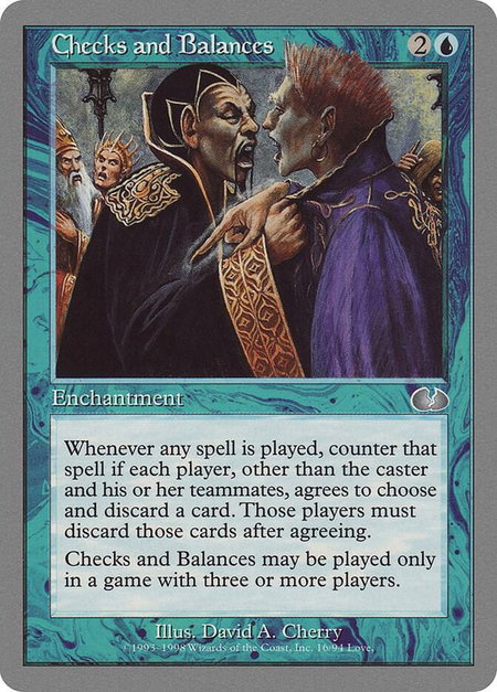 Checks and Balances - Unglued Magic: The Gathering trading card