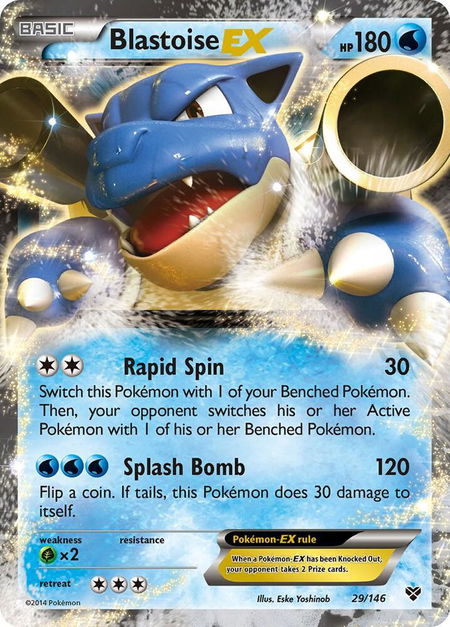 Blastoise EX - XY Base Set Pokémon trading card