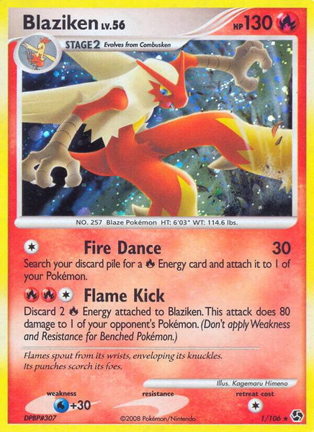 Blaziken - Great Encounters Pokémon trading card