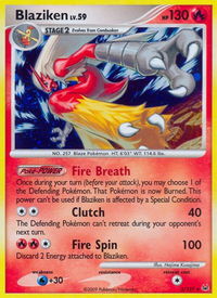 Blaziken - Platinum (PL) #3/127 - Holo Rare Pokémon Trading Card