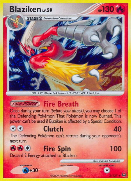 Blaziken - Platinum Pokémon trading card