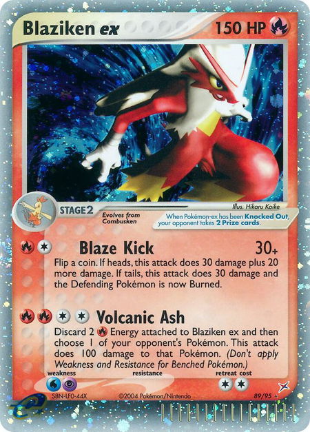 Blaziken ex - Team Magma vs Team Aqua Pokémon trading card