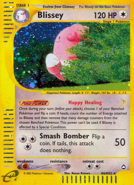 Blissey (H6) - Aquapolis Pokémon trading card