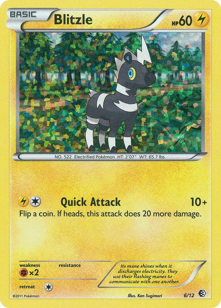 Blitzle - 6/12 trading card from McDonald's Promos 2011 Blitzle - 6/12 - McDonald's Promos 2011 Pokémon trading card