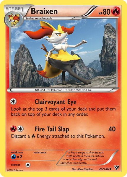 Braixen - XY Base Set Pokémon trading card