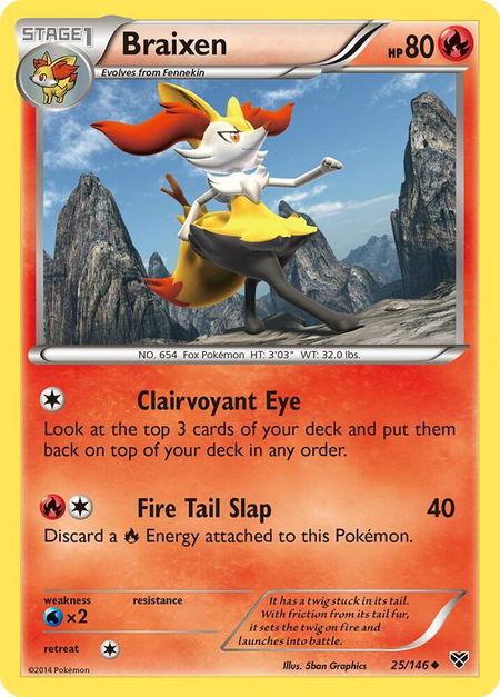 Braixen - XY Base Set Pokémon trading card