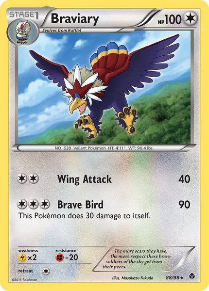 Braviary - Emerging Powers Pokémon trading card