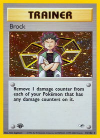Brock (15) - Gym Heroes (G1) #015/132 - Holo Rare Pokémon Trading Card