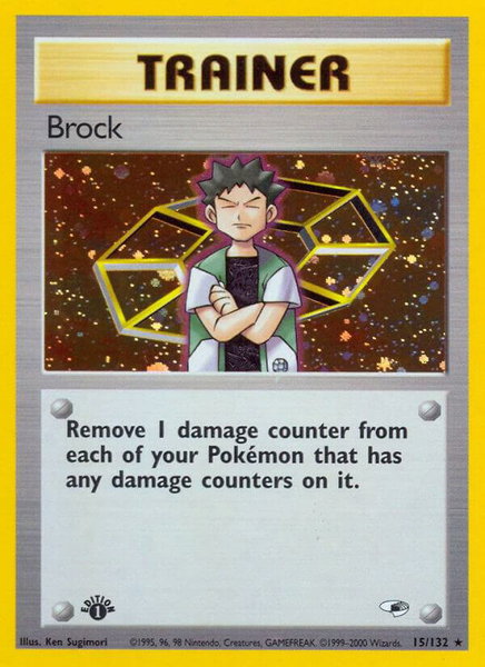 Brock (15) trading card from Gym Heroes Brock (15) - Gym Heroes Pokémon trading card