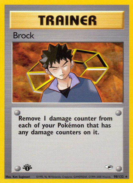 Brock (98) trading card from Gym Heroes Brock (98) - Gym Heroes Pokémon trading card