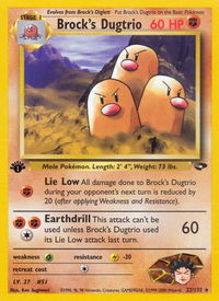 Brock's Dugtrio - Gym Challenge (G2) #022/132 - Rare Pokémon Trading Card