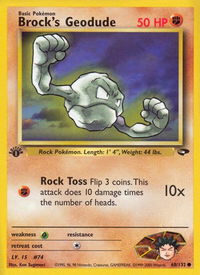Brock's Geodude - Gym Challenge (G2) #068/132 - Common Pokémon Trading Card