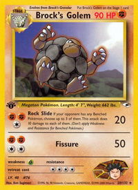 Brock's Golem - Gym Heroes (G1) #020/132 - Rare Pokémon Trading Card