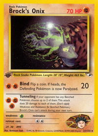 Brock's Onix (21) - Gym Heroes (G1) #021/132 - Rare Pokémon Trading Card