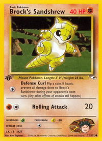 Brock's Sandshrew (71) - Gym Heroes (G1) #071/132 - Common Pokémon Trading Card