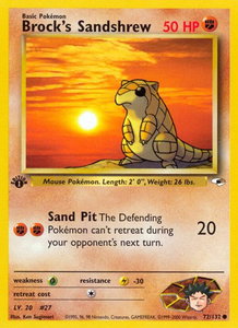 Brock's Sandshrew (72) - Gym Heroes (G1) #072/132 - Common Pokémon Trading Card