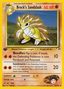Brock's Sandslash - Gym Heroes (G1) #023/132 - Rare Pokémon Trading Card