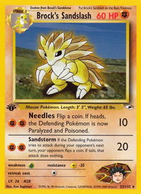Brock's Sandslash - Gym Heroes (G1) #023/132 - Rare Pokémon Trading Card