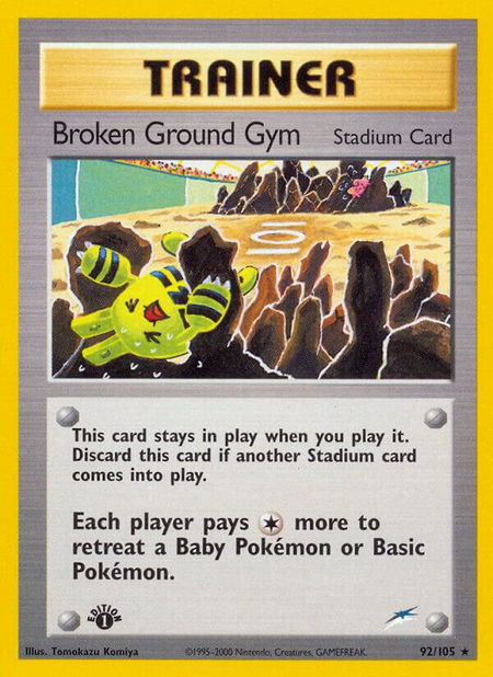 Broken Ground Gym - Neo Destiny Pokémon trading card