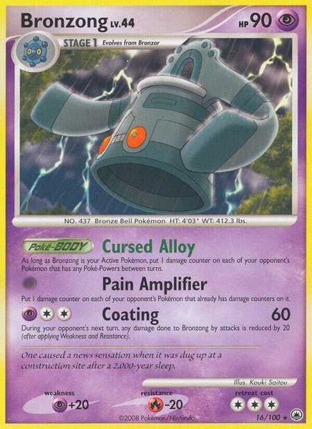 Bronzong trading card from Majestic Dawn Bronzong - Majestic Dawn Pokémon trading card