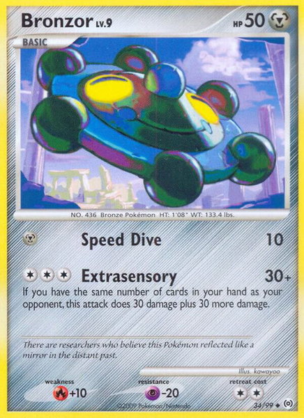 Bronzor (34) trading card from Arceus Bronzor (34) - Arceus Pokémon trading card