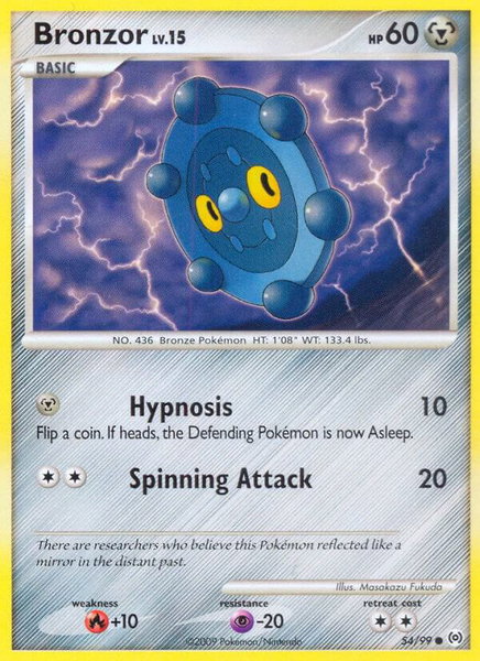Bronzor (54) trading card from Arceus Bronzor (54) - Arceus Pokémon trading card