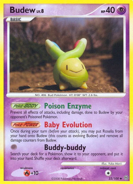 Budew - Stormfront Pokémon trading card