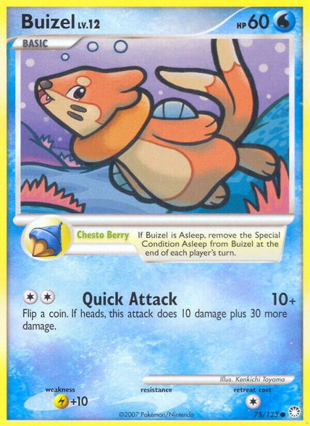 Buizel trading card from Mysterious Treasures Buizel - Mysterious Treasures Pokémon trading card