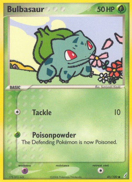 Bulbasaur - 045/100 - Crystal Guardians Pokémon trading card