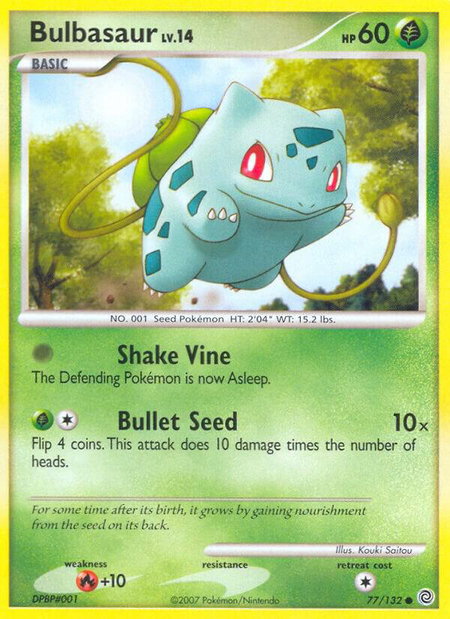Bulbasaur - Secret Wonders Pokémon trading card