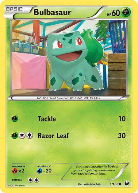 Bulbasaur - Dark Explorers Pokémon trading card