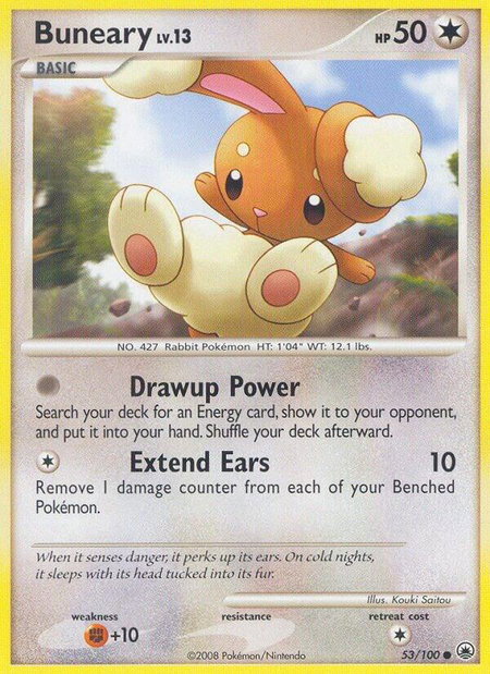 Buneary trading card from Majestic Dawn Buneary - Majestic Dawn Pokémon trading card