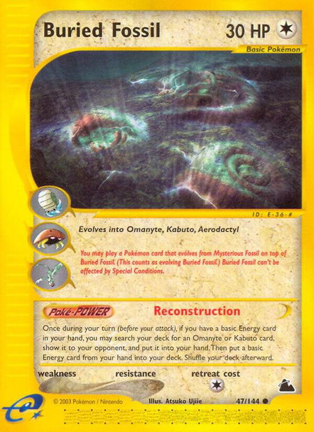 Buried Fossil - Skyridge Pokémon trading card