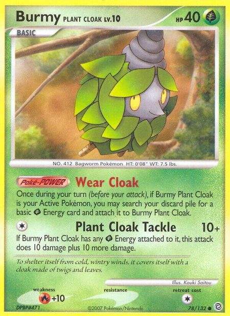 Burmy Plant Cloak - Secret Wonders Pokémon trading card