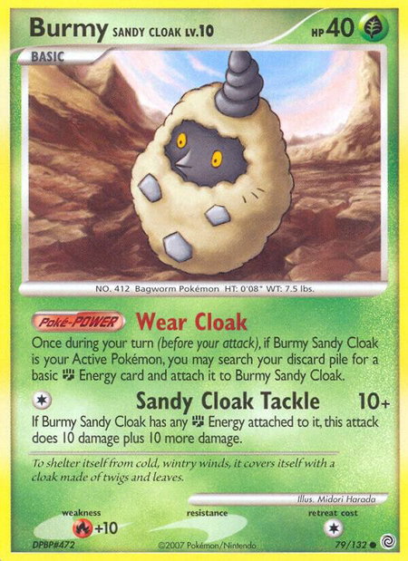Burmy Sandy Cloak - Secret Wonders Pokémon trading card