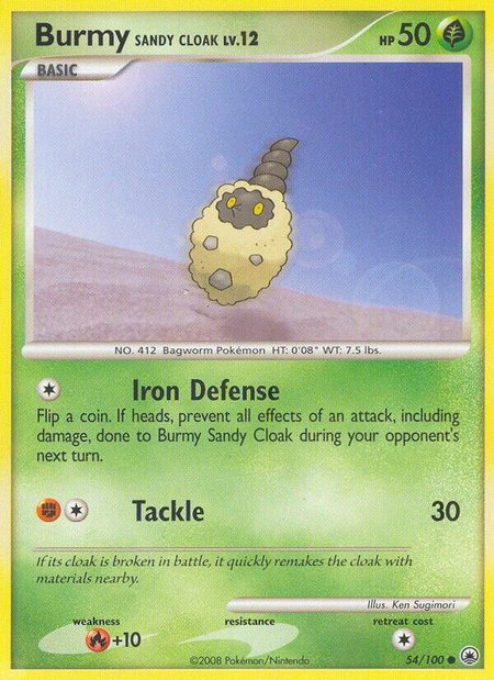 Burmy Sandy Cloak - Majestic Dawn Pokémon trading card