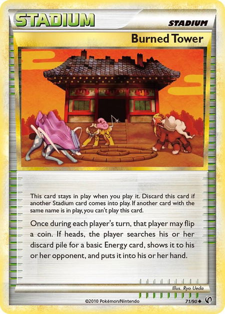 Burned Tower - Undaunted Pokémon trading card